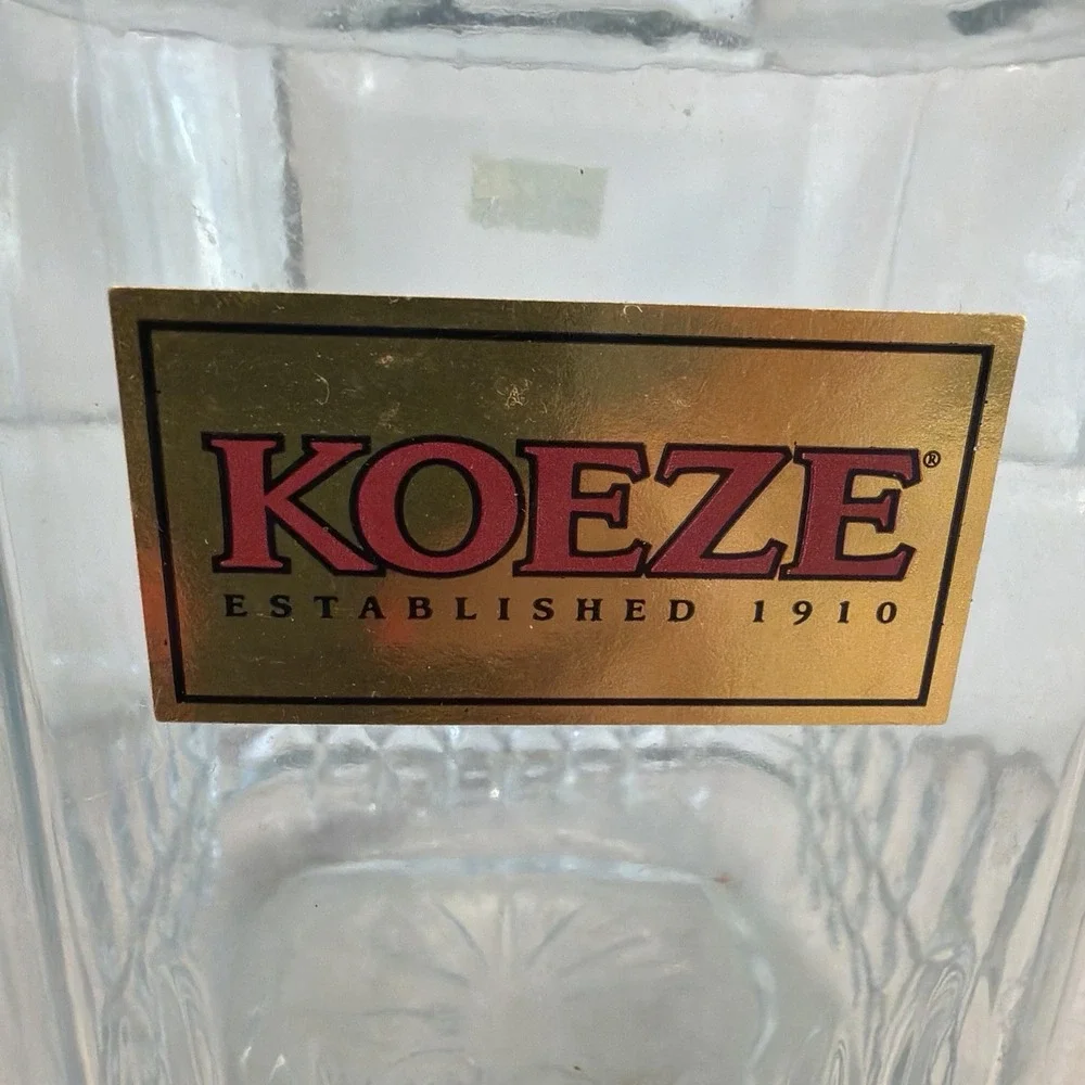 Collectible KOEZE'S APOTHECARY CANISTER JAR Glass 9
